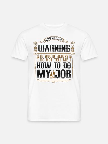 Sommelier Wine Drinking Tasting - Men's T-Shirt - white