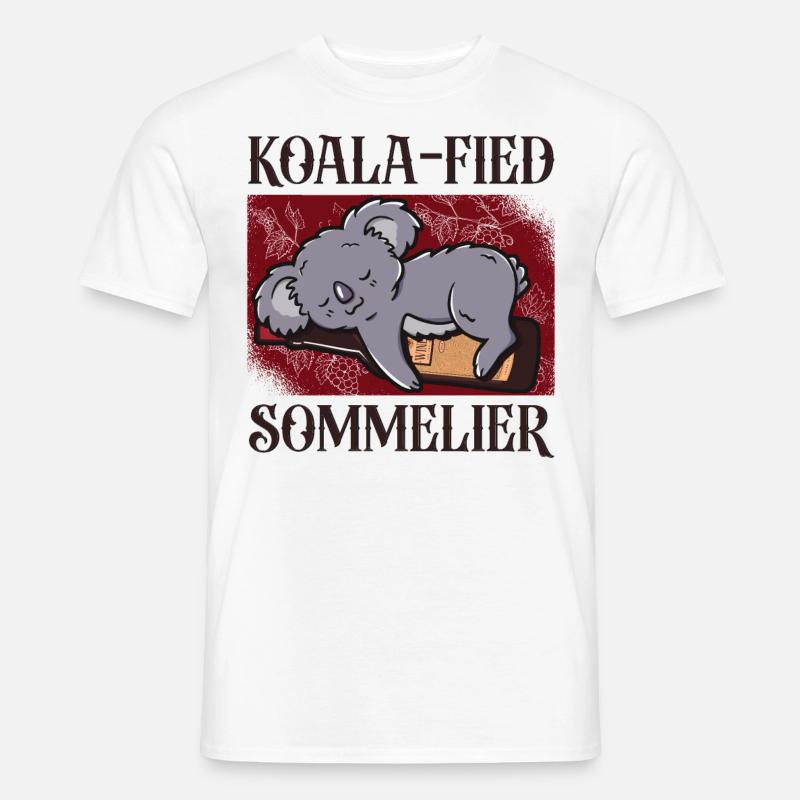 Sommelier Wine Drinking Tasting - Männer T-Shirt - Weiß