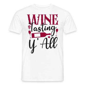 Sommelier Wine Drinking Tasting - Männer T-Shirt - Weiß - Vorne - AI Model Male 178 dark (178cm)