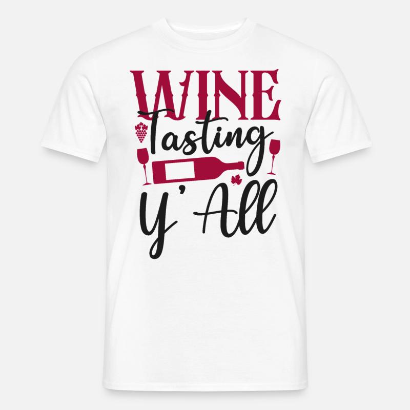 Sommelier Wine Drinking Tasting - Männer T-Shirt - Weiß