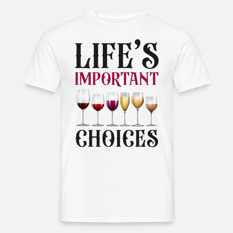 Sommelier Wine Drinking Tasting - Männer T-Shirt - Weiß