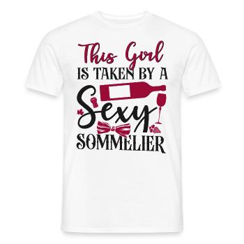 Sommelier Wine Drinking Tasting - Männer T-Shirt - Weiß - Vorne - AI Model Male 178 dark (178cm)