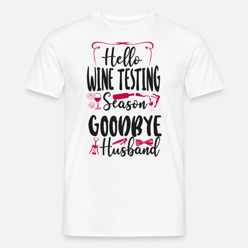 Sommelier Wine Drinking Tasting - Männer T-Shirt - Weiß