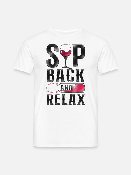 Sommelier Wine Drinking Tasting - Männer T-Shirt - Weiß