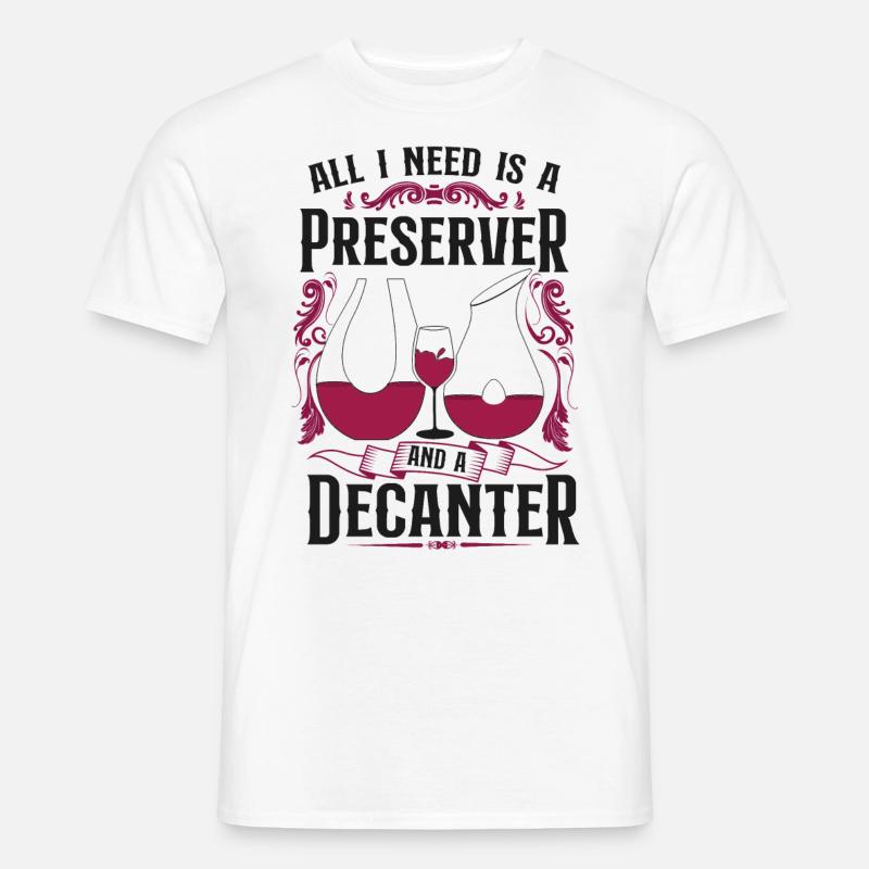 Sommelier Wine Drinking Tasting - Männer T-Shirt - Weiß