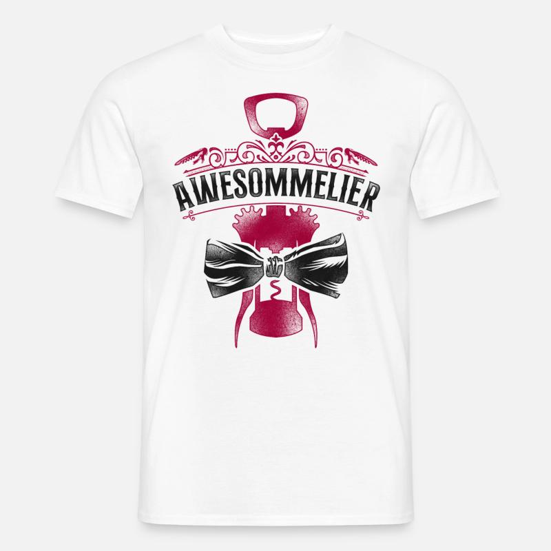 Sommelier Wine Drinking Tasting - Männer T-Shirt - Weiß