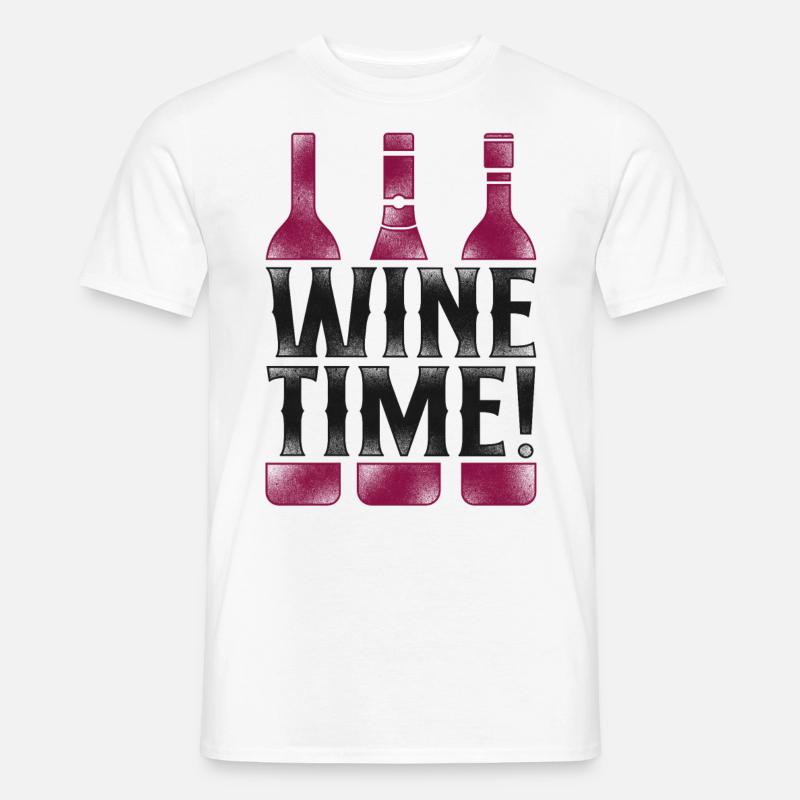 Sommelier Wine Drinking Tasting - Männer T-Shirt - Weiß