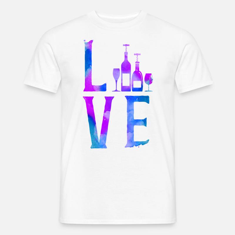 Sommelier Wine Drinking Tasting - Männer T-Shirt - Weiß