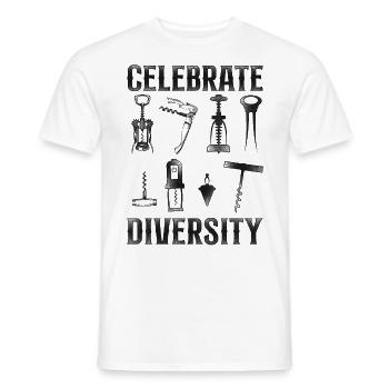Dégustation de vin de sommelier - T-shirt homme - blanc - Devant - AI Model Male 178 dark (178cm)