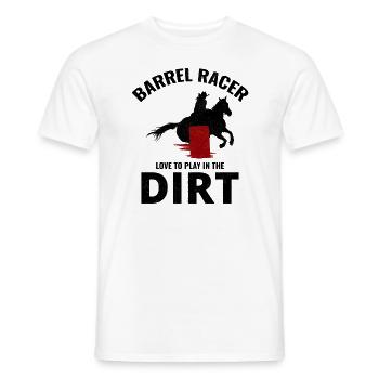 Barrel Racer Rodeo Racing Horse Riding Race Lustig - Männer T-Shirt - Weiß - Vorne - AI Model Male 178 dark (178cm)
