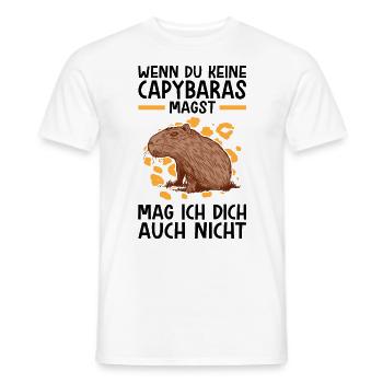 Capybaras nicht mögen Wasserschwein Capybara - Männer T-Shirt - Weiß - Vorne - AI Model Male 178 dark (178cm)