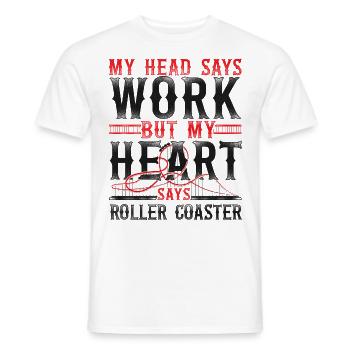 Roller Coaster Vintage My Head - Männer T-Shirt - Weiß - Vorne - AI Model Male 178 dark (178cm)