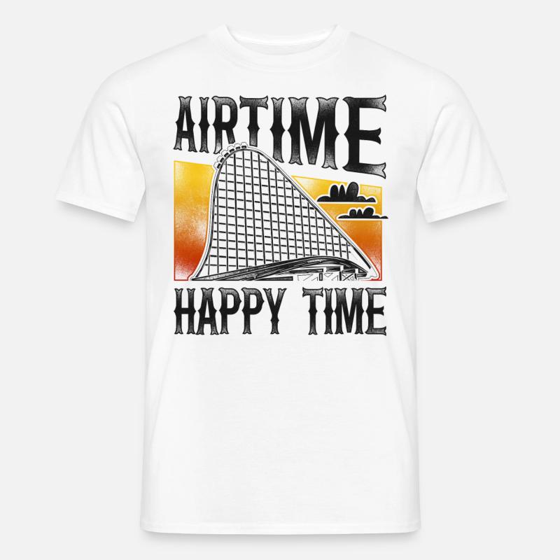 Roller Coaster Vintage Airtime - Männer T-Shirt - Weiß