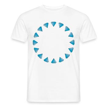Diamant Muster Kreis - Männer T-Shirt - Weiß - Vorne - AI Model Male 178 dark (178cm)
