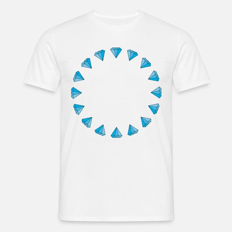 Diamond Pattern Circle - Men's T-Shirt - white