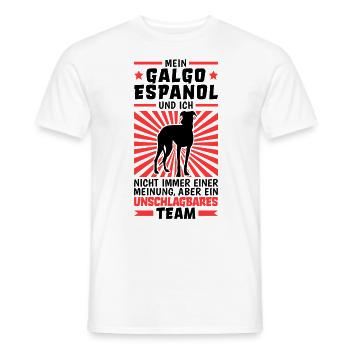 Galgo Espanol ist unschlagbar Spanien Windhund - Männer T-Shirt - Weiß - Vorne - AI Model Male 178 dark (178cm)