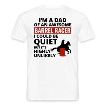 Barrel Racer Racing Équitation Papa Fête des Pères - T-shirt homme - blanc - Devant - AI Model Male 178 dark (178cm)