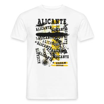 Alicante Espagne Ville Skyline Accueil Amour Vacances - T-shirt homme - blanc - Devant - AI Model Male 178 dark (178cm)