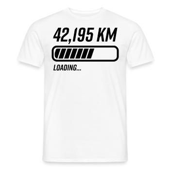 Marathon Marathonläufer Strecke Kilometer - Männer T-Shirt - Weiß - Vorne - AI Model Male 178 dark (178cm)