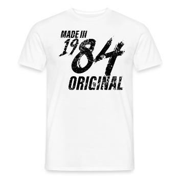 Made in 1984 Year of birth 1984 Birthday Women - Men's T-Shirt - white - Front - AI Model Male 178 dark (178cm)