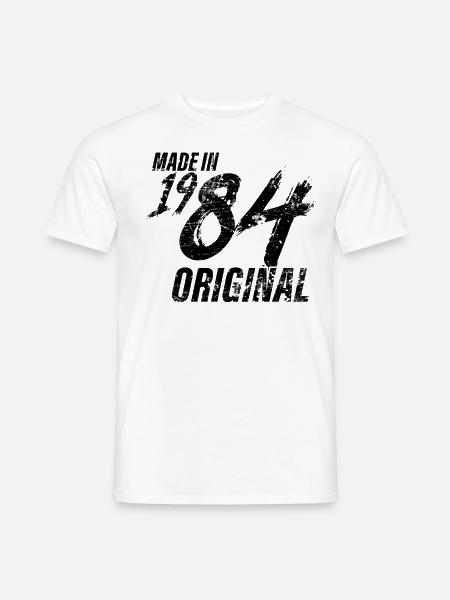 Made In 1984 Geburtsjahr 1984 Geburtstag Damen - Männer T-Shirt - Weiß