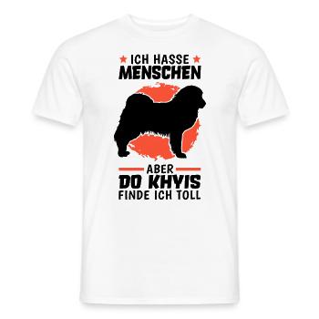 Do Khyi finde ich toll Tibetdogge - Männer T-Shirt - Weiß - Vorne - AI Model Male 178 dark (178cm)
