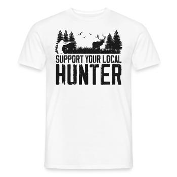 Buck Deer Hunting Hunter Support - Men's T-Shirt - white - Front - AI Model Male 178 dark (178cm)