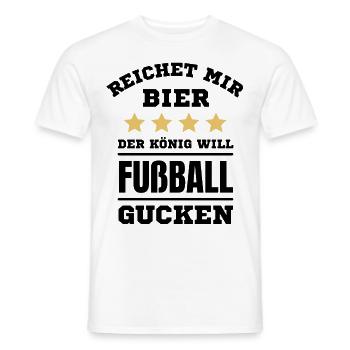 Fußball Fussball lustiger Spruch Deutschland - Männer T-Shirt - Weiß - Vorne - AI Model Male 178 dark (178cm)