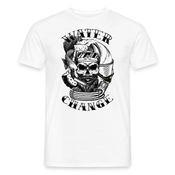 Fischhalter Tropische Fische Wasserwechsel - Männer T-Shirt - Weiß - Vorne - AI Model Male 178 dark (178cm)
