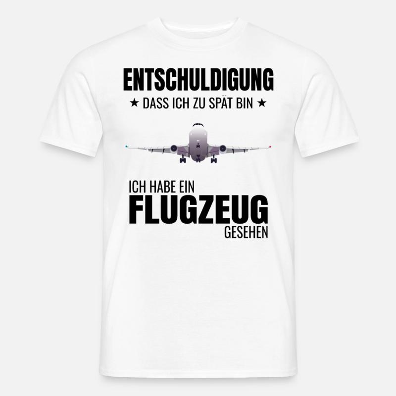 Flugzeug Luftfahrt Flieger Planespotter Idee - Männer T-Shirt - Weiß