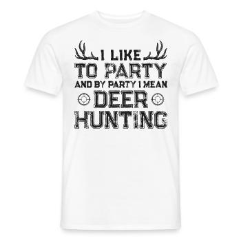 Chasseur de cerfs buck que j’aime - T-shirt homme - blanc - Devant - AI Model Male 178 dark (178cm)