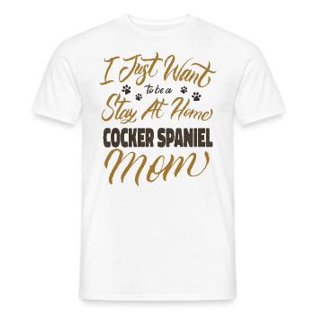 Stay At Home Cocker Spaniel Mom - Men's T-Shirt - white - Front - AI Model Male 178 dark (178cm)