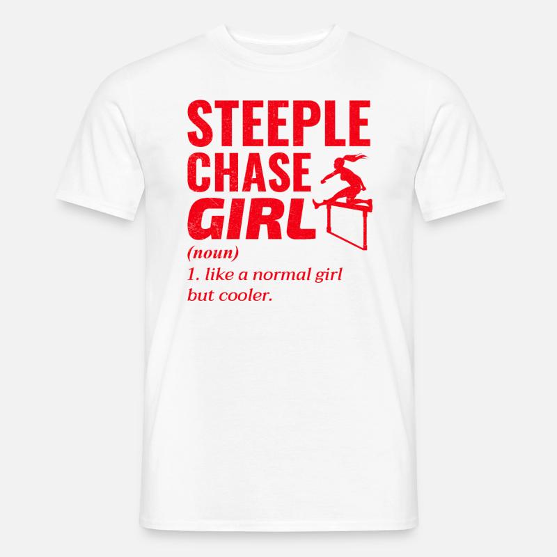 Hindernislauf Mädchen Hindernisläufer Leichtathletik - Männer T-Shirt - Weiß