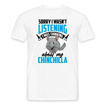 Chinchilla a pensé à la souris laineuse - T-shirt homme - blanc - Devant - AI Model Male 178 dark (178cm)
