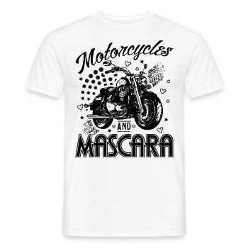 Motos Et Mascara Moto Femme Motard - T-shirt homme - blanc - Devant - AI Model Male 178 dark (178cm)