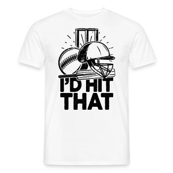 J’aurais frappé ce drôle de cricket cricketers - T-shirt homme - blanc - Devant - AI Model Male 178 dark (178cm)