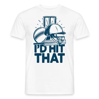 J’aurais frappé ce drôle de cricket cricketers - T-shirt homme - blanc - Devant - AI Model Male 178 dark (178cm)