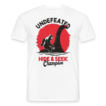 Loch Ness Monster And Big Foot Mythical - Men's T-Shirt - white - Front - AI Model Male 178 dark (178cm)