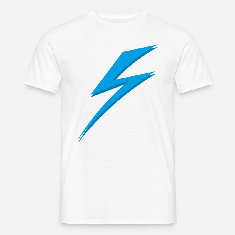 Strom Icon Blitz - Männer T-Shirt - Weiß