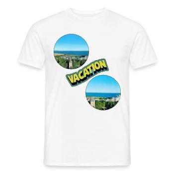 Beach Urlaub T-Shirt - Männer T-Shirt - Weiß - Vorne - AI Model Male 178 dark (178cm)