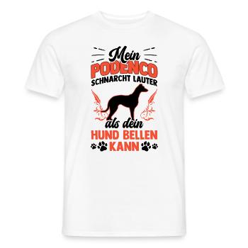Podenco schnarcht lauter spanischer Podenco - Männer T-Shirt - Weiß - Vorne - AI Model Male 178 dark (178cm)