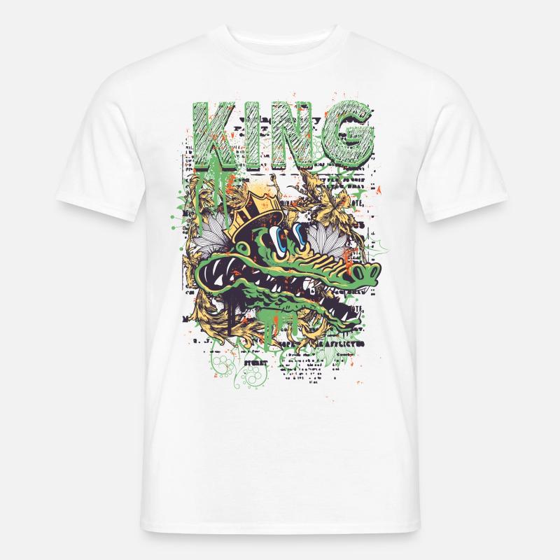 king croc - Männer T-Shirt - Weiß