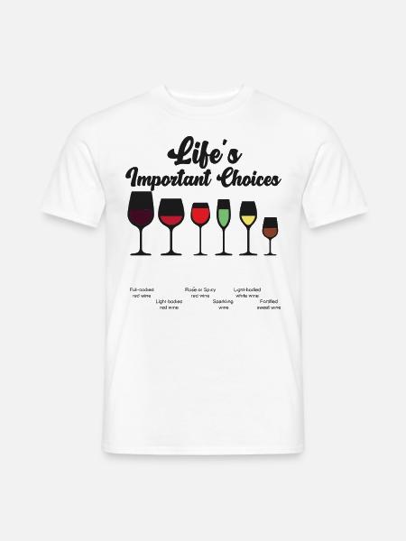 Sommelier Wine Drinking Tasting - Männer T-Shirt - Weiß