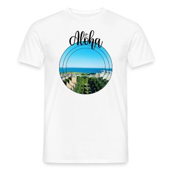 Aloha T-Shirt vom Meer - Männer T-Shirt - Weiß - Vorne - AI Model Male 178 dark (178cm)