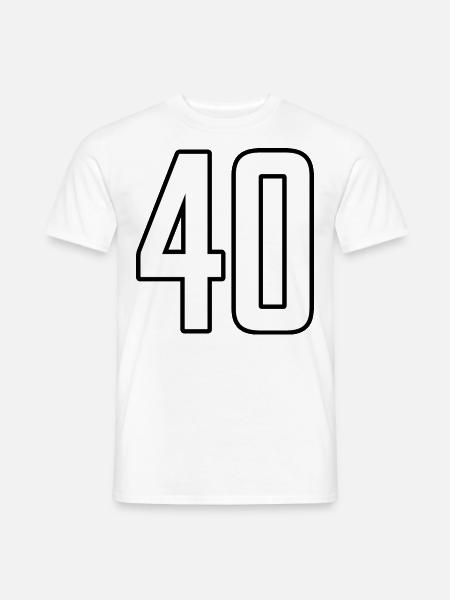 40 Jahre 40. Geburtstag - Männer T-Shirt - Weiß