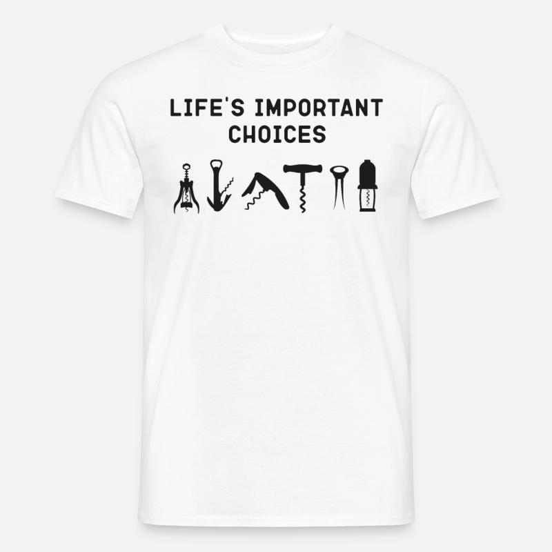 Sommelier Wine Drinking Tasting - Männer T-Shirt - Weiß