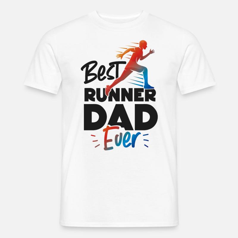Running Runner Half Marathon Dad - Männer T-Shirt - Weiß