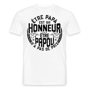 Être Papou N'a Pas De Sans Prix - T-shirt homme - blanc - Devant - AI Model Male 178 dark (178cm)