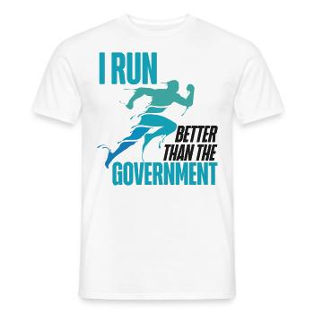 Running Runner Half Marathon I Run - Men's T-Shirt - white - Front - AI Model Male 178 dark (178cm)