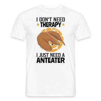 Anteater est ma thérapie Amérique du Sud - T-shirt homme - blanc - Devant - AI Model Male 178 dark (178cm)